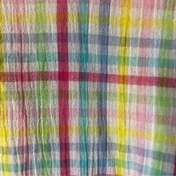 Talbots Lightweight Half Button Closure Plaid Cotton Shirt Size MP - Picture 8 of 8